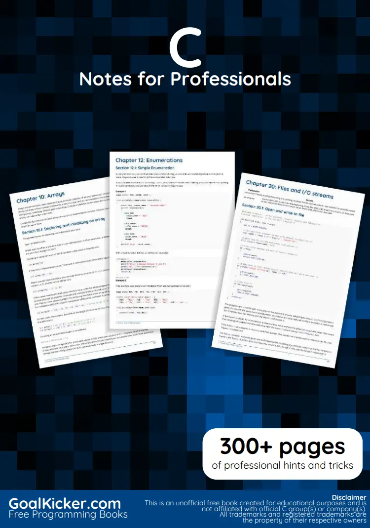 C Notes for Professionals
